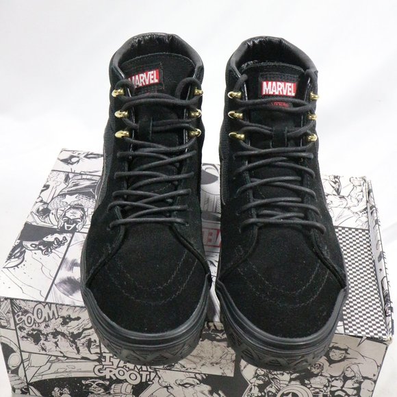 VANS X MARVEL Black Panther Sk8 Hi Limited Edition Sz 8.5 US Men - Picture 9 of 12